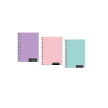 CUADERNO POCKET 5MM 100 HOJAS DOBLE ESPIRAL 80GR 15X10.5CM APROX