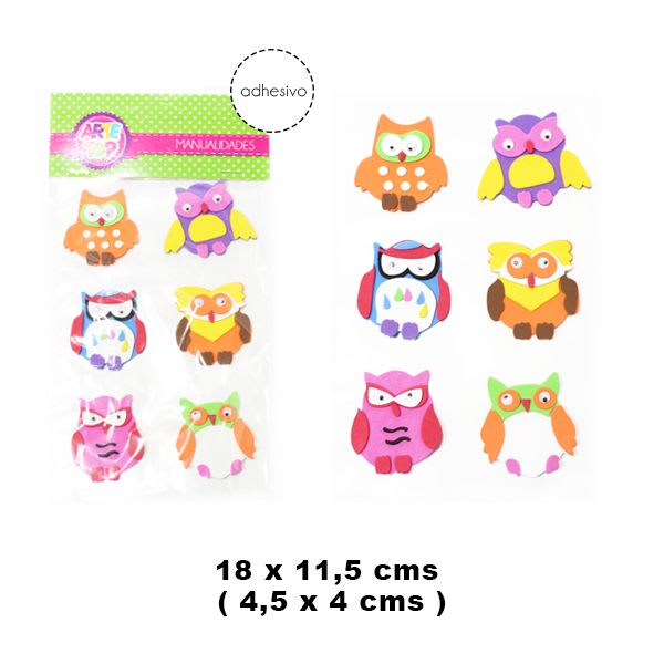 FIGURA DE GOMA EVA BUHO