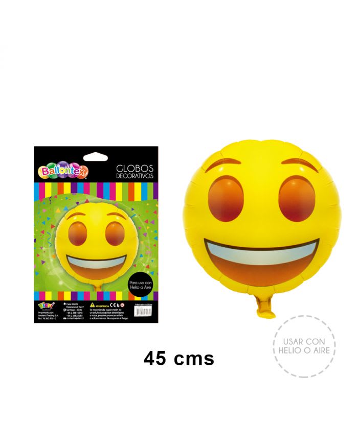 GLOBO METAL EMOTICON RISA