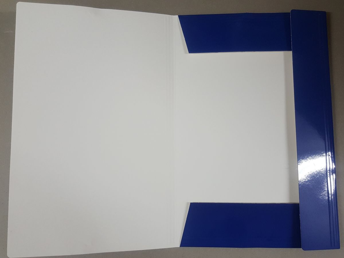 CARPETA CON ELASTICO AZUL