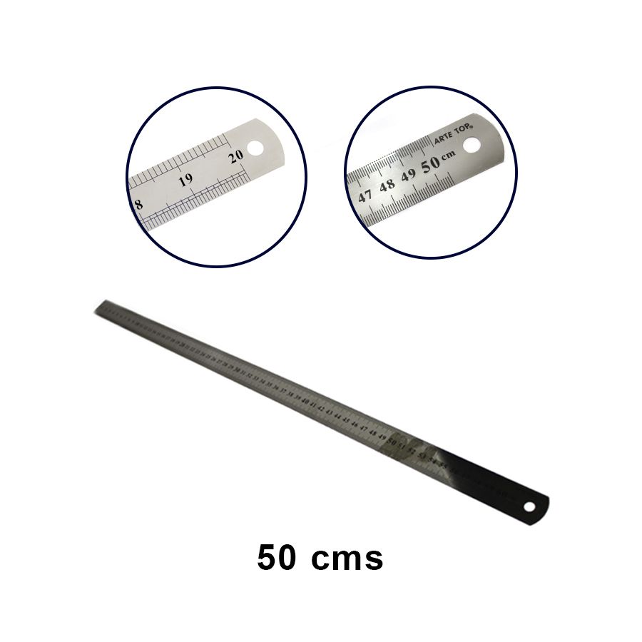 REGLA 50CM METALICA