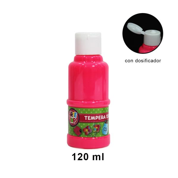 TEMPERA 120ML ROSADO NEON