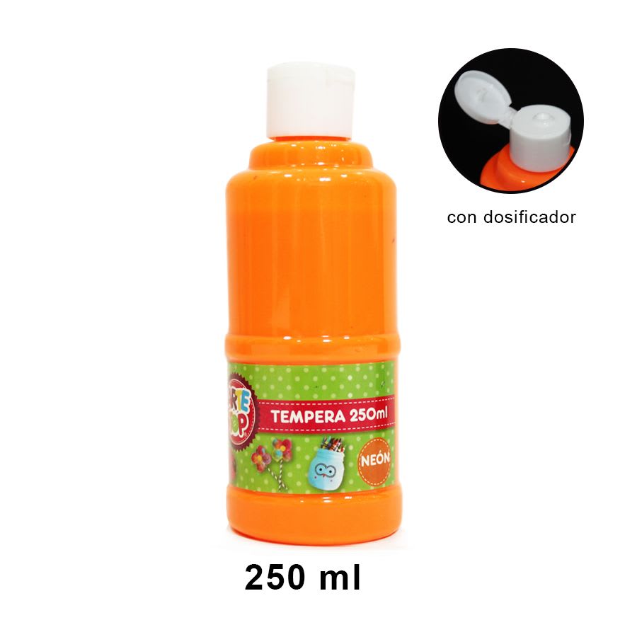TEMPERA FCO. 250ML NEON NARANJA