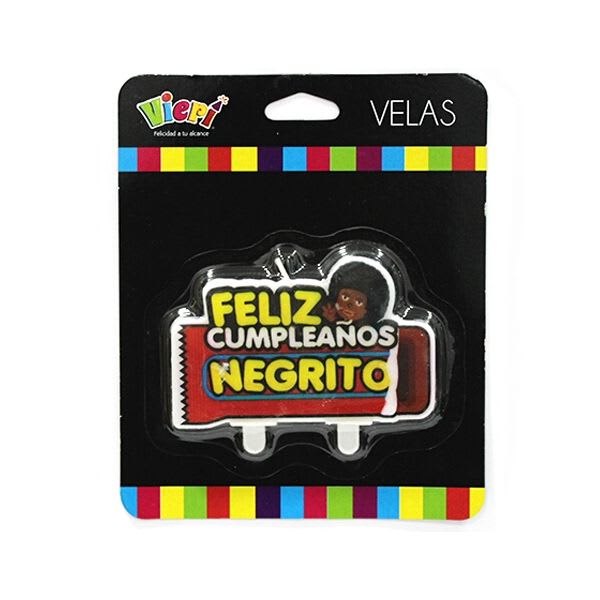 VELA FELIZ CUMPLE NEGRITO