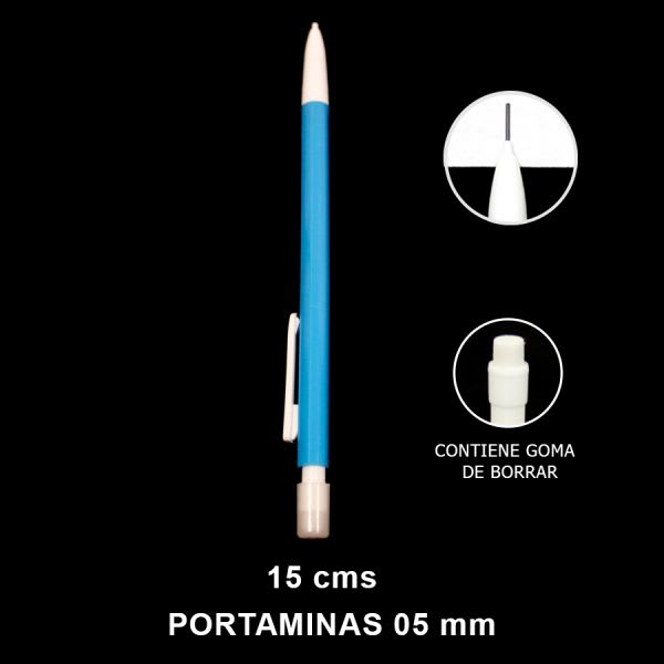 LAPIZ PORTAMINA 0,5MM CELESTE