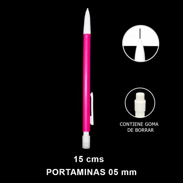 LAPIZ PORTAMINA 0,5MM FUCSIA
