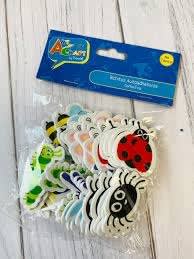 FIGURA DE GOMA EVA AUTOADHESIVA BICHITOS 35 UNIDADES Y 2MM APROX