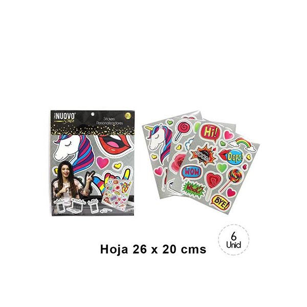 STICKER PERSONALIZADOS UNICORNIO
