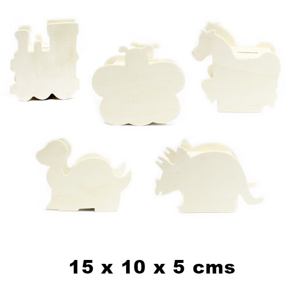 ALCANCIA ANIMALITOS MADERA   /100