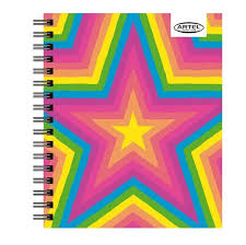 CUADERNO BOOK 120HJS ARCOIRIS FLUOR ARTEL