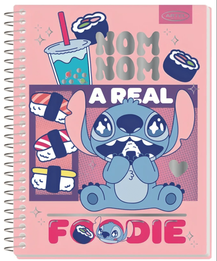 CUADERNO ESPECIAL TRIPLE 150HJS STITCH FOODIE