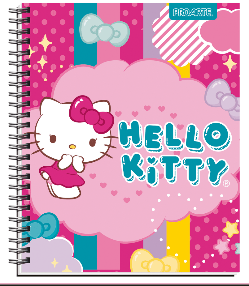 CUADERNO UNIVERSITARIO 7MM 100HJS HELLO KITTY