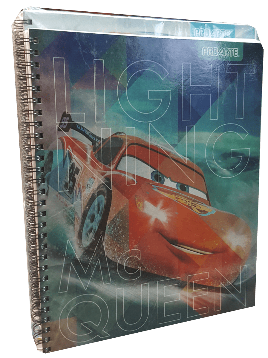 CUADERNO UNIVERSITARIO 7MM 100HJS CARS