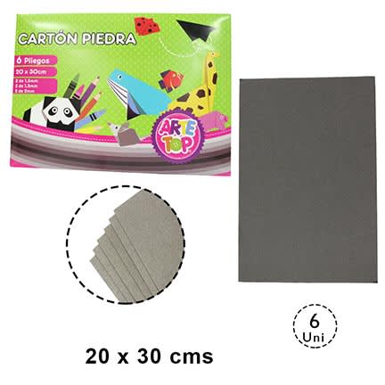 ESTUCHE CARTON PIEDRA 6 PLIEGOS 20X30