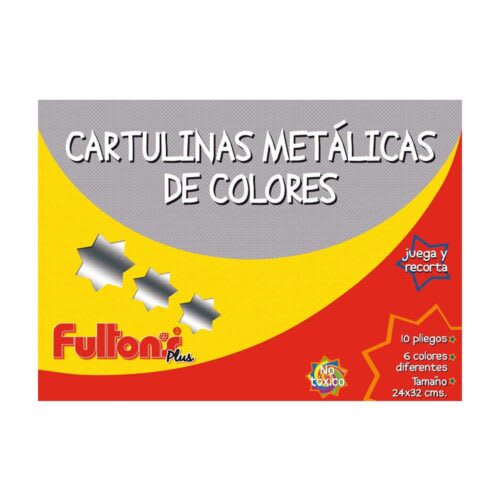 ESTUCHE CON PAPEL CARTULINA METALIZADA 10 HOJAS