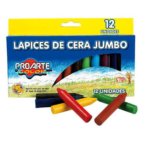 CRAYONES 12 COLORES EXTRA GRUESOS