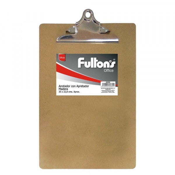 ANOTADOR CON APRETADOR MADERA OFICIO 35X22,8CM MARIPOSA