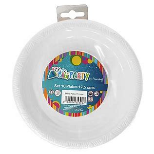 SET 10 PLATOS  BLANCOS 17.5CM