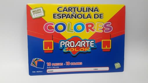 ESTUCHE PROARTE CARTULINA ESPAÑOLA 10 COL. 24,8x34,6 CM