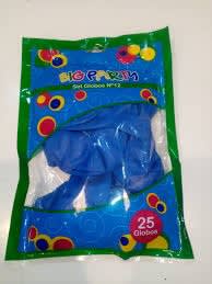 GLOBOS N°9 25 UNIDADES COLOR AZUL