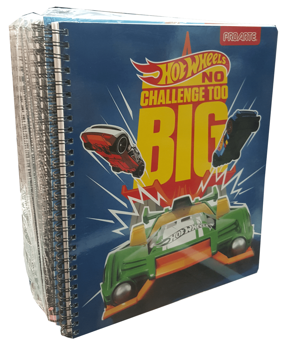 CUADERNO UNIVERSITARIO 7MM 100HJS HOT WHEELS