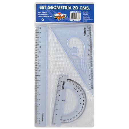 SET DE REGLAS 2ESCUADR.1TRANSP. 20CM