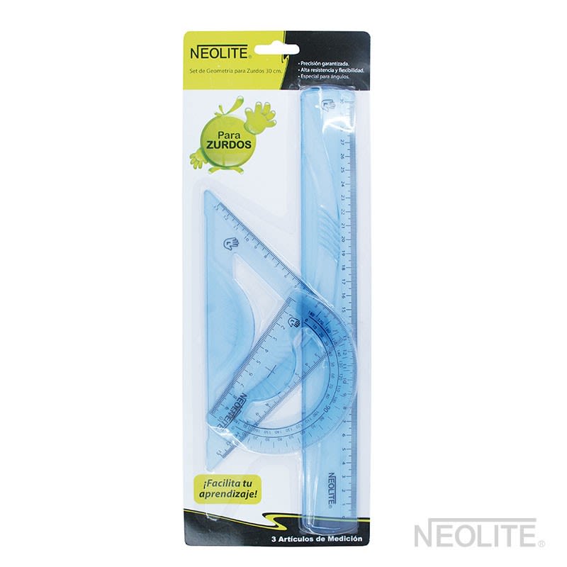 SET DE REGLAS 30CM ZURDO NEOLITE