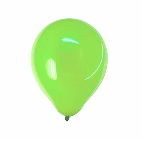GLOBOS N°9 25 UNIDADES COLOR VERDE LIMA