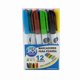 MARCADORES DE PIZARRA 12 COLORES
