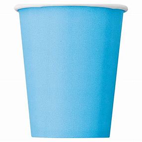 SET 10 VASOS PAPEL CELESTE