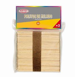 PALOS DE HELADO COLOR NATURAL DELGADO
