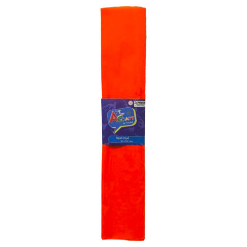 PAPEL CREPE 50X200 CMS NARANJO FLUOR