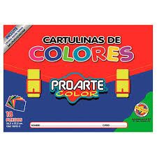ESTUCHE PROARTE CARTULINA PINTADA 18 HJS.17 COL surt 26,5x37,5