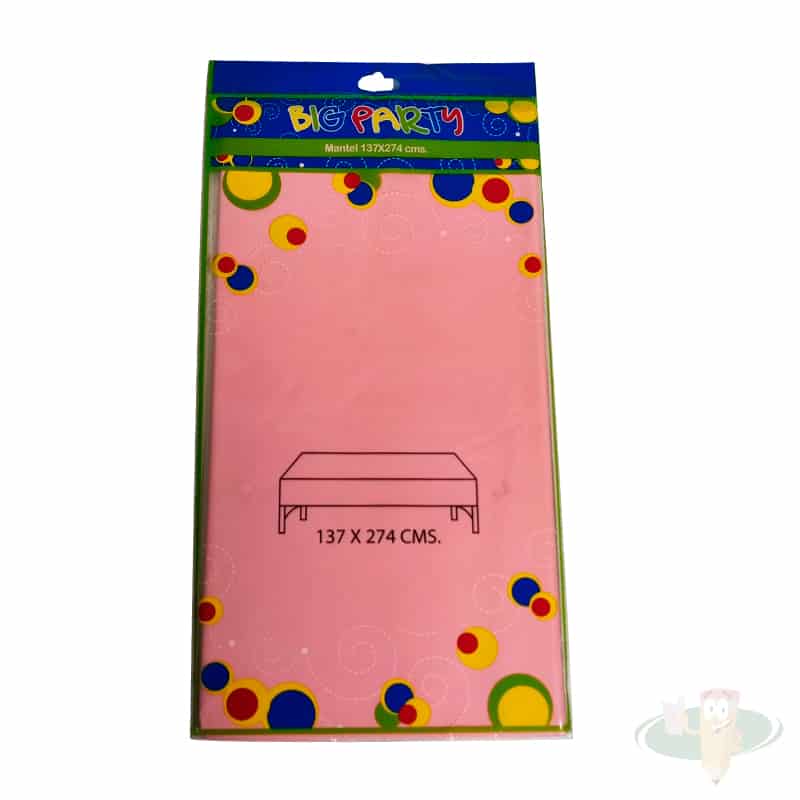 MANTEL 137X274CM COLOR ROSADO