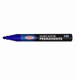 MARCADOR PERMANENTE PTA REDONDA S50 AZUL