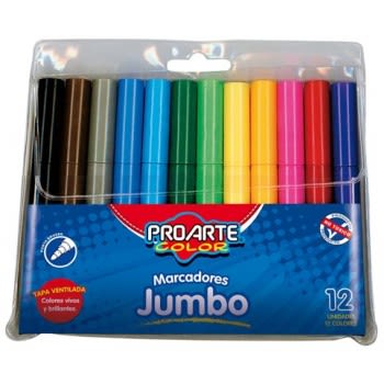 PLUMONES JUMBO 12 COLORES