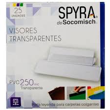 VISORES PLASTICO 25 un SPYRA