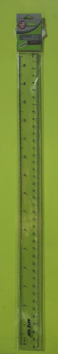 REGLA 40CM TRANSPARENTE