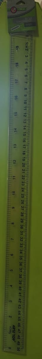 REGLA 50CMS PLASTICA TRANSPARENTE