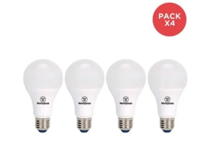 PACKX4 AMPOLLETAS LED BOLA FRIA