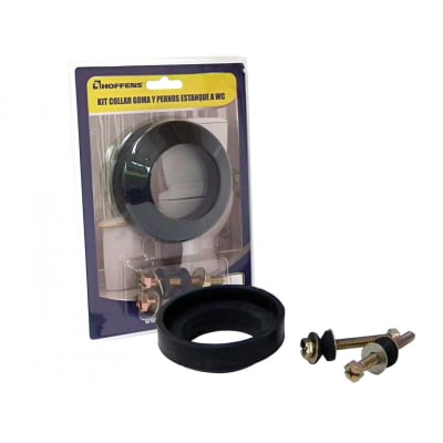 KIT COLLAR GOMA (SELLO) Y PERNOS ESTANQUE A WC HOFFENS