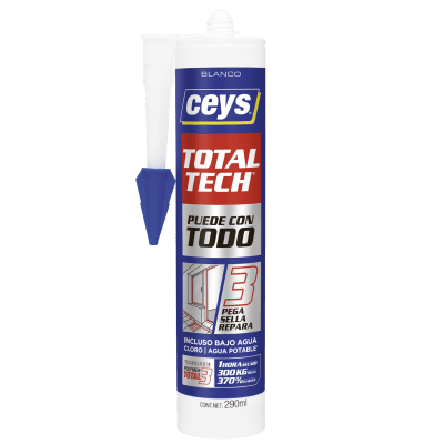 SILICONA Y SELLADOR TOTAL TECH CEYS BLANCO