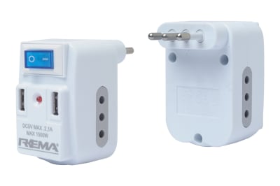 ADAPTADOR TRIPLE CON USB