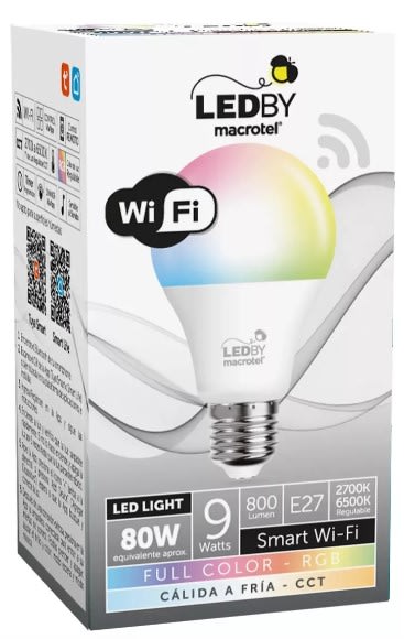 AMPOLLETA LED C/ WIFI 9w1