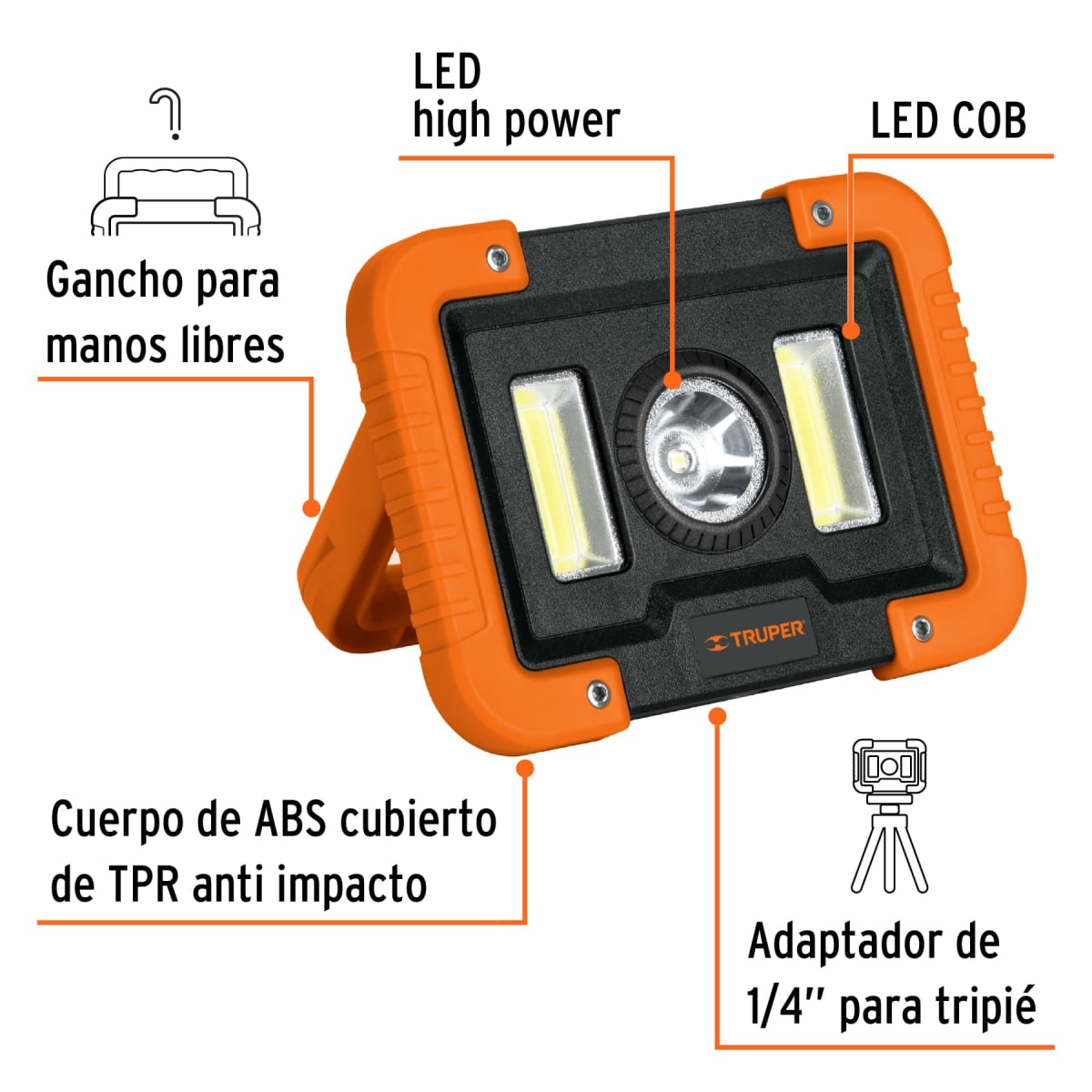 LINTERNA FOCO LED 1000 LUM RECARGABLE4