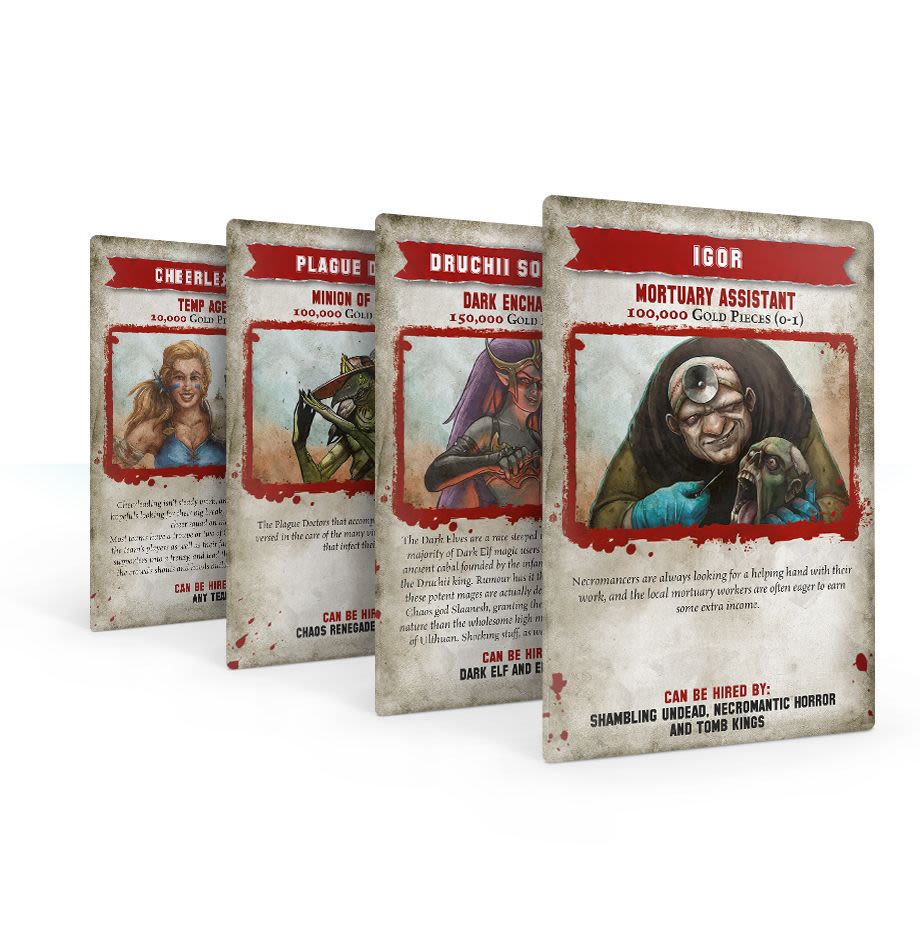 BLOOD BOWL: INDUCEMENTS CARDS (INGLES) | Wargaming.cl
