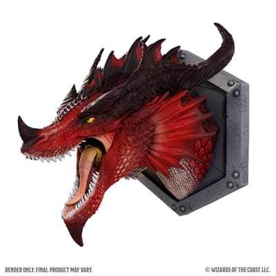 D&D REPLICAS OF THE REALMS: RED DRAGON 12 TROPHY PLAQUE