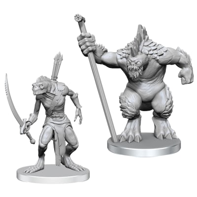 PATHFINDER BATTLES DEEP CUTS MINIATURES: WAVE 26- XULGATH SKIRMISHER & STONELIEGE