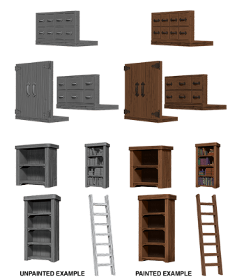 WIZKIDS DEEP CUTS UNPAINTED MINIATURES ARCHIVIST LIBRARY