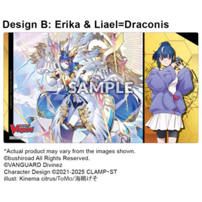 PLAYMAT: BUSHI SUPPLIES RUBBER PLAYMAT- CARDFIGHT!! VANGUARD DIVINEZ DELUXE FINALS- ERIKA & LIAEL=DR